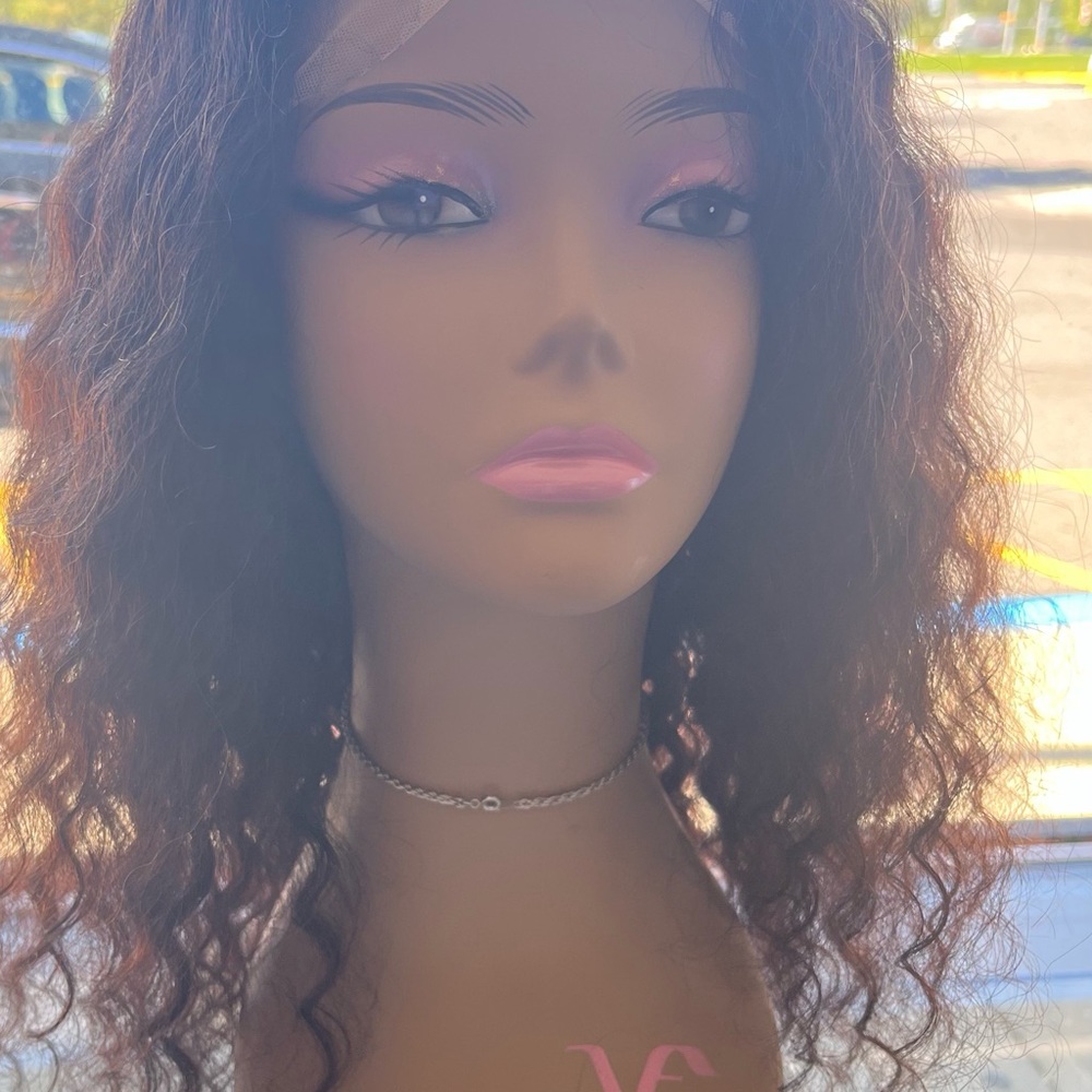 Curl hair human wig
